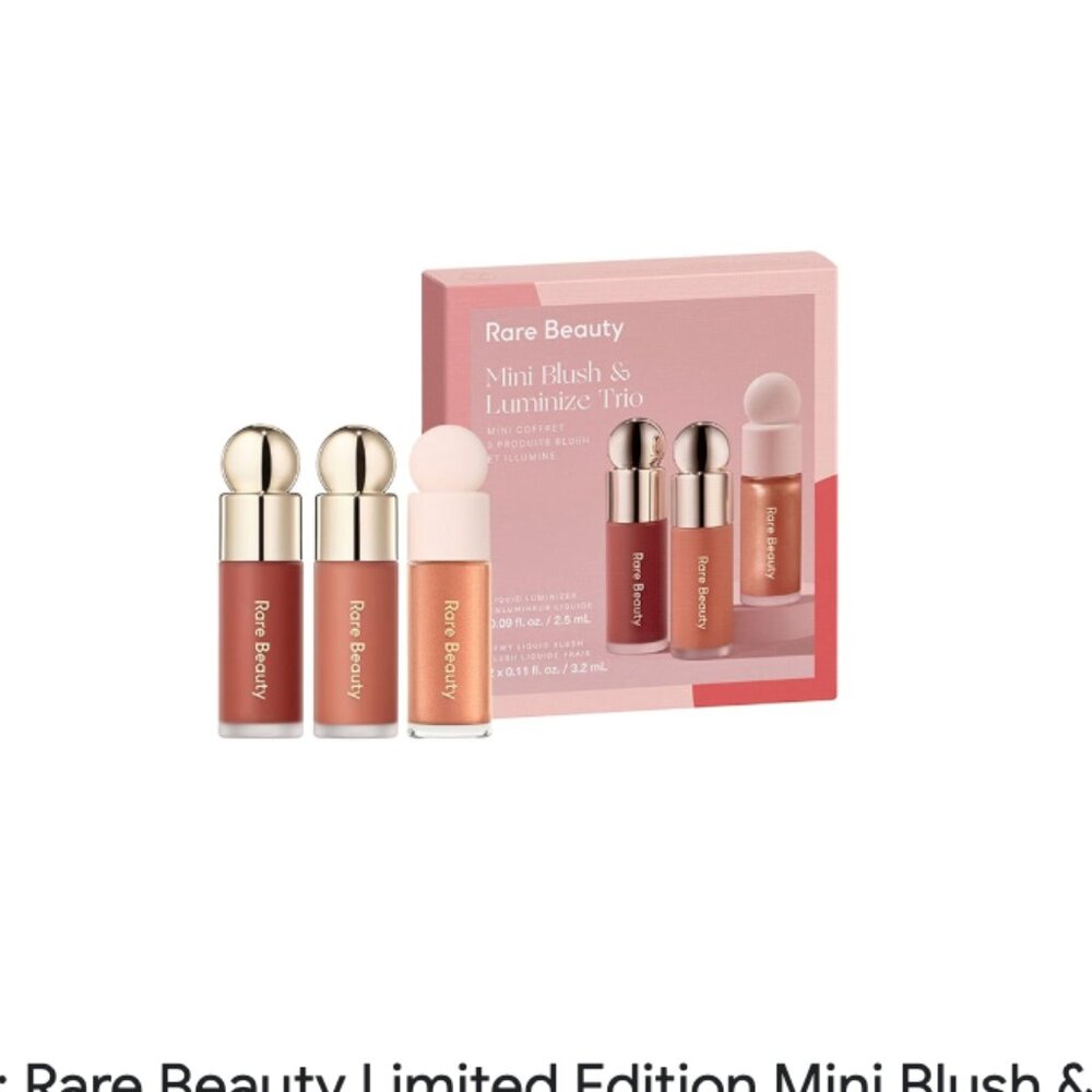 Rare Beauty Limited Edition Mini Blush & Luminize Trio - Beloved - Virtue - Enli